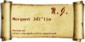 Morgent Júlia névjegykártya